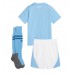 Günstige Manchester City Babykleidung Heim Fussballtrikot Kinder 2023-24 Kurzarm (+ kurze hosen)